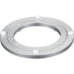 EIFINE 6 Sizes Round Shape Table Smooth Swivel Plate Turntable Swivel Bearing Made of Aluminium Alloy (Colour: Silver, Size: 14 Inch)