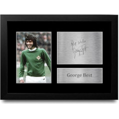 HWC Trading FR A4 GEORGE BEST IRELAND GIFTS PRINTED AUTOGRAPH PHOTO PRINTED AUTOGRAPH PICTURE FOR FOOTBALL