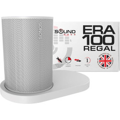 ERA100 White Single Shelf Wall Bracket (1 Piece) Compatible with Sonos ERA 100 Speaker Bracket Cable Management Mounting Hardware