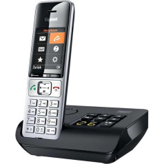 Gigaset Comfort 500A DECT, Gap Cordless Phone Analogue Baby Monitor, Hands-Free Calling, Hearing Aid Compatible, Headsetans