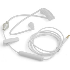 System-S Sound Tube Single Ear Anti Radiation Anti Radiation Headphones with Smartphone Tablet PC White