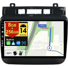 BXLIYER - [8G+256G, 8-Core] - Android 14 IPS Car Radio for VW Touareg FL NF (2011-2017) - Wireless CarPlay/Android Car/DSP - LED Camera & Mic - 9 Inch 2 DIN - DAB Steering Wheel Control Fast Boot