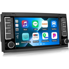 [1+32G] SIXWIN Android 13 Car Radio for VW Touareg Transporter T5 Multivan, 2Din Radio with Sat Nav, 7 Inch Touchscreen, Supports Bluetooth WLAN FM/RDS EQ MirrorLink