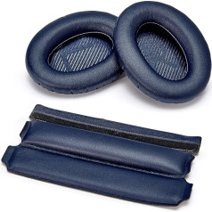 Premium Ear Pads and Velcro Headband Cushion Compatible with Bose QuietComfort 35 (QC35) and QuietComfort 35 (QC35 II) Headphones (Dark Blue) Not Compatible with Other Models.