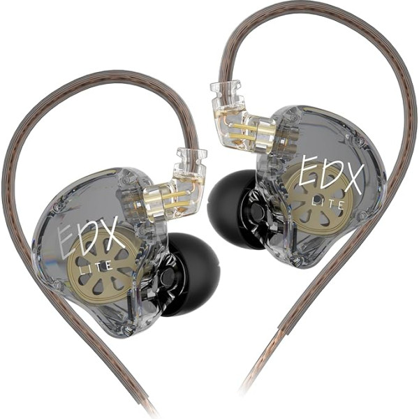 keephifi KZ EDX Lite Wired Headphones Super Bass, KZ IEM, Detachable Cable, In-Ear Monitor HiFi for Audiophile, Professional Quality OFC Cable