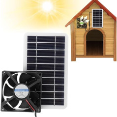 Solar Panel Fan Kit Extractor Fan Powered by Solar Panel Loft Fan 30W Solar Powered Greenhouse Fan Solar Powered Pet Extractor Fan Dog Cat