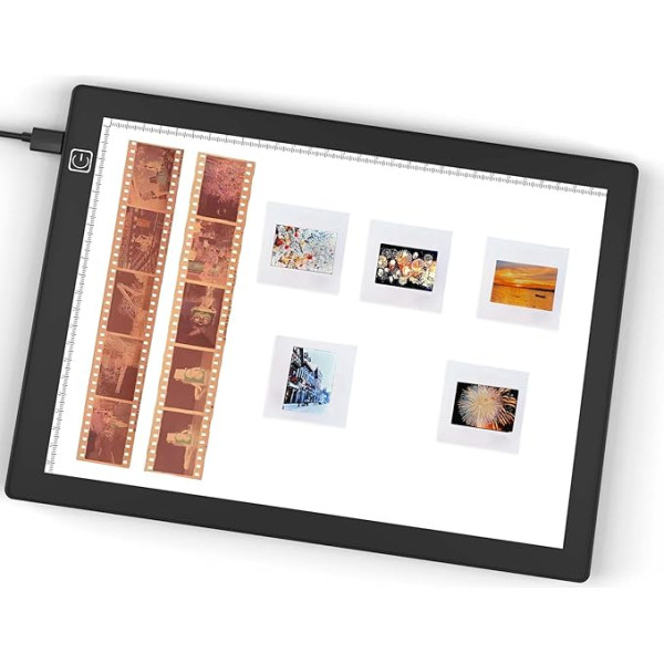 Slide Scanner 5600K 12 x 8 Inch LED Light Panel - Ultra-Thin Portable Backlight for Slides and Film Negative Scanning