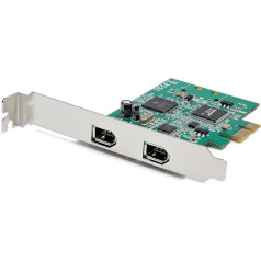 StarTech.com PCI Express Controller Card (2 Ports, 1394a Firewire, Windows/Mac Compatible, Interface Card)