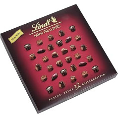 Lindt Mini Pralinés Noirs, Dark Chocolate, 32 Chocolates, Small Chocolate Gift, 158 g