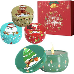 Pack of 4 Christmas Scented Candles Gift Set Scented Candle Gifts for Women Valentine's Day Mother's Day Birthday