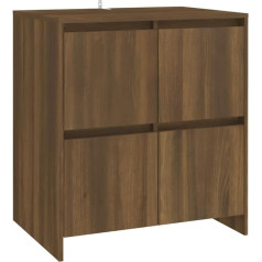 Vidaxl Sideboard with 4 Doors, Chest of Drawers, Sideboard, Side Cabinet, Multi-Purpose Cabinet, Standing Cabinet, Brown Oak Look, 70 x 41 x 75 cm, Wood Material