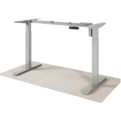 Desktronic Height-adjustable electric desk, white frame