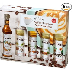 Monin Coffee Syrups Set 5 x 50 ml Bottle