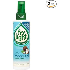 FryLight Coconut Oil Cooking Spray 2 x 190 ml - 1 Cal. per Spray! Cooking Oil Low Calorie