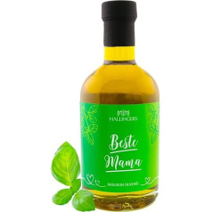 Hallingers Beste Mama - Mother's Day Gift Premium Food Oil No. 1 Gift for Mother's Day for Mum Mother Grandma (Glass) - Gift in Summer & as a Perfect Barbecue Gift | New Home Anniversary Friend