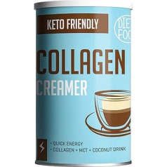 DIET-FOOD Keto Coffee Creamer Powder 300 g - Coffee White Lactose Free - MCT Creamer Coffee Creamer without Palm Oil - Coffee White Sugar Free - Ideal for Bulletproof Coffee - Collagen + MCT + Coconut