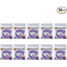 Tassimo Milka Hot Chocolate Pods - 10 Packs (80 Drinks)