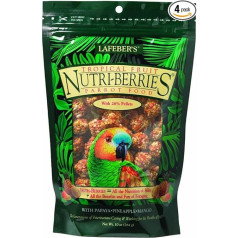 (4 Pack) Lafeber Tropical Fruit Nutri-Berries Parrot Food 10 oz | Foraging Fun