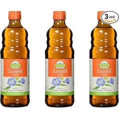 Linseed Oil Virgin 3 x 500 ml Organic Rapunzel Storage Pack