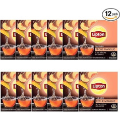 Lipton Tea Mango and Peach - 20 Pyramids (12 Boxes: 240 Pyramids)