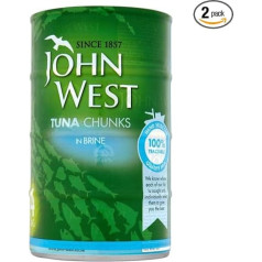 John West Tuna Chunks in Brine (4x160g) - Packung mit 2