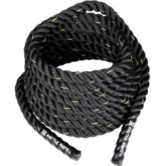 Suprfit Battle Rope Power Rope for Cross Training and Functional Training, Swing Rope to Promote Strength and Endurance, Length: 10 Metres, Material: Synthetic Fibre, Coated Rope Ends