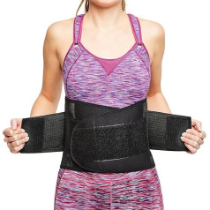 Sit Right Back Brace, Lumbar Support Belt for Perfect Posture, Back Support for Men and Women, Black, Various Sizes