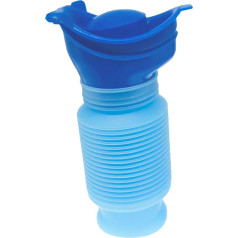 SULIVES Portable Potty 750ml Emergency Urinal, Adjustable and Shrinkable Mobile Toilet for Kids and Adults, Ideal for Camping, Travel, Car, Jam (Blue)