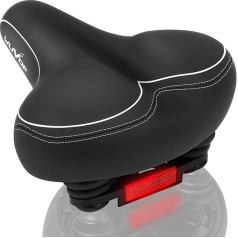 Bicycle Saddle, Ergonomic, Shock-Absorbing and Breathable Bicycle Saddle, Extra Wide and Comfortable Bicycle Pad for Men and Women, Road Bike City MTB Bicycle Seat