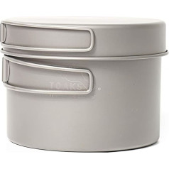 TOAKS Titan Outdoor Camping Pan Hiking Cookware Backpacking Cooking Picnic Bowl Pot Pan Set (1300ml)