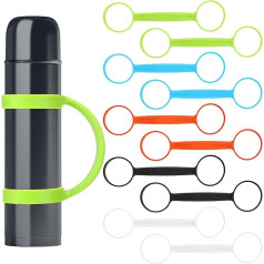 Vertintong 10 Pack Water Bottle Carrying Handle, Portable Silicone Strap Holder Hand Grip Strap for Summer Outdoor Bike Gym Running Jogging Sports Accessories 5 Colors