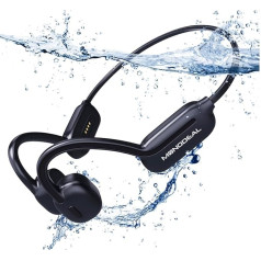 MONODEAL Swimming Headphones IP68 Waterproof Bone Sound Headphones Bluetooth 5.3 Bone Conduction Headphones with 32GB MP3 Player Memory, Open Ear Headphones for Swimming Running