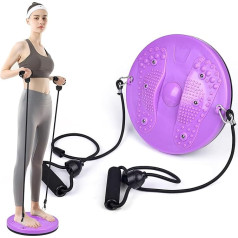 Twist Waist Disc Board, Twist Disc Hip Trainer, Waist Slimming Multifunctional Magnetic Balance Board Pedal, Fitness Turntable with Drawstring, Aerobic Exercises, Fitness Accessories for Home