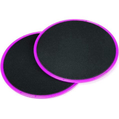 Life HS Double Sided Gliding Discs Fitness Grinders Body Workout Sliders Full Body Workout for Pilates Yoga Fitness Accessories (Purple)