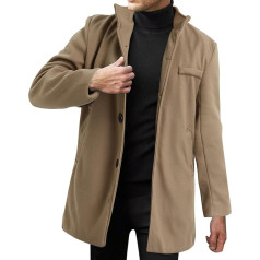 SRZYMJ Coat Men's Winter Coat Long Warm Transition Jacket Black Outdoor Jacket Winter Jacket Softshell Jacket Wide Quilted Vest with Hood Functional Jacket 3 in 1 Parka Sports Jacket Leisure Jacket