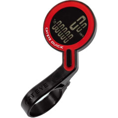 Cateye Computadora Quick Black/Red E-limitada Pedometer for Cycling, Unisex, Adult, Black/Red, One Size