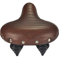 UPANBIKE Bicycle Saddle Super Soft Comfortable Leather Shock Absorbing Extended Spring Cushion