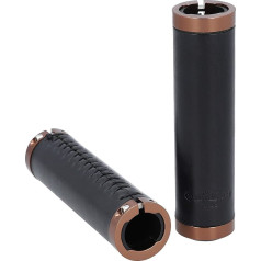 Gusti Gary F. Leather Handlebar Grip Black Rose Gold