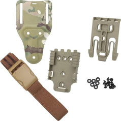 Tactical Quick Locking System Kit, Belt Loop QLS 22 19 Adapter Base Quick Release Buckle Drop Leg Belt Gun Holster Paddle Adapter