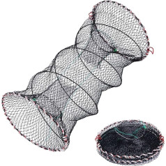 kyaoayo Anglerbasics Portable Crab Trap, Foldable Fish Trap, Nets Fishing Accessories, for Crabs, Lobster, Crabs, Shrimps, Fishing Net