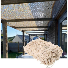 Camouflage Net, Sun Sail, 1.5/2/3/4/6 m Army Military Net, Outdoor Sun Protection Camouflage Shade Net, Camouflage Net, for Hunting, Patio, Party Decoration, Beige Reinforced Camouflage Net, 5 x 5 m