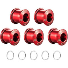 Chooee Single Double Bicycle Chainring Bolts M8 Bicycle Chainring Bolts and Nuts for MTB Mountain Bike Road Red