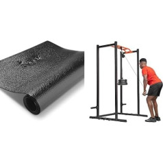 Sunny Health & Fitness Equipment Mat No. 083 + LAT Pull Down Attachment SF-XFA006