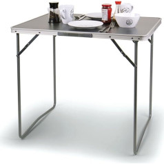 Jesper Series Folding Camping Table Aluminium 60 x 80 x 69 cm Dark Grey
