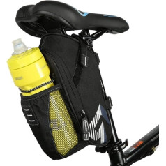 Bicycle Saddle Bag, Carbon Fibre Bicycle Rear Under Seat Bike Storage Saddle Bag Bicycle Bag, Bottle Pocket Bag Tail Pack for Mountain Bike Water Bottle/Repair Tool Kit