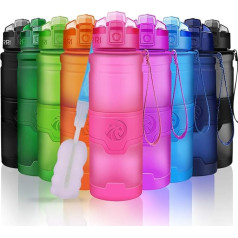 ZORRI Sports Water Bottle for Kids 700ml - BPA Free Eco Friendly Tritan Plastic Reusable Water Bottles Filter Leakproof Flip Top Yoga Running