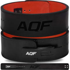 AQF Men's Weightlifting Belt with Lever Buckle - 4 Inch Wide x 13 mm Gym Belt - Professional Powerlifting Training Belt - Weight Belt - Fitness Belt for Men and Women