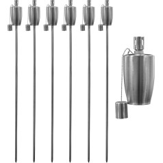 Harbour Housewares Garden Fire Torch - Oil / Paraffin Lantern - 115cm Barrel Design - Pack Of 6