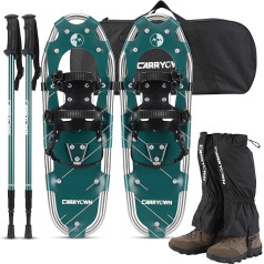 Carryown Xtreme Lightweight Snow Shoes Set for Adults Men Women Teens Kids Aluminum Alloy Terrain Snow Shoes with Trekking Poles and Carry Bag 14