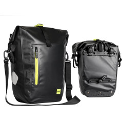 Selighting Pannier Bag, Waterproof Bicycle Bag, Rear Pannier Bag, Black, 25 Litres, green